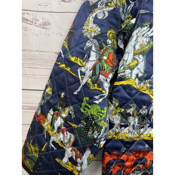 Loranzo Italy 100% Silk Quilt Jacket One Size RARE - Picture 3 of 12